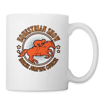 Cavalier-drôle d’équitation-fille-cadeau - Mug blanc - blanc - Droite