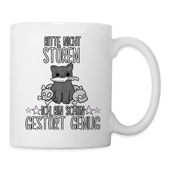 Bitte nicht Stören Katzenhalter Geschenk Katze - Tasse - Weiß - Rechts