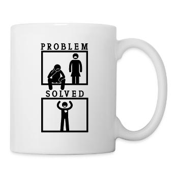 Problem Stick Figure Couple Relationship Lovers - Mug - white - Right