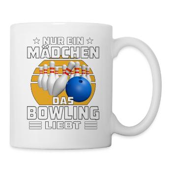 MÄDCHEN DAS BOWLING LIEBT - Tasse - Weiß - Rechts
