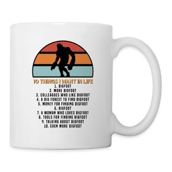 Bigfoot Sasquatch Yeti Hike and Seek - Mug - white - Right