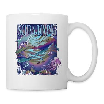 Apnea Diver Freediver Scuba Diver - Mug - white - Right