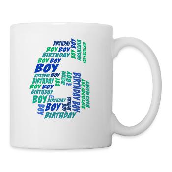 Anniversaire Garçon 6ème anniversaire | Garçons - Mug blanc - blanc - Droite