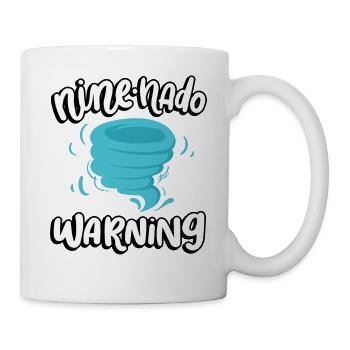 Nine-nado Warning 9th Birthday | Tornado - Mug - white - Right