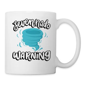 Seven-nado Warning 7th Birthday | Tornado - Mug - white - Right