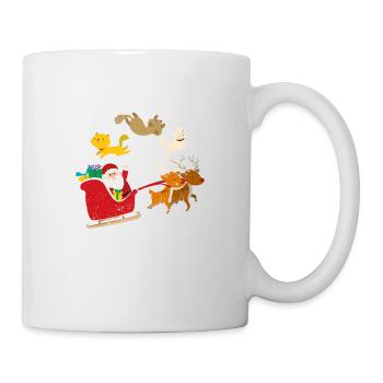 Katzen für alle Frohe Weihnachten Katze Weihnacht - Tasse - Weiß - Rechts