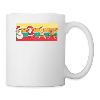 Dabbing Weihnachtsmann Freunde Xmas Pyjamas Dab - Tasse - Weiß - Rechts