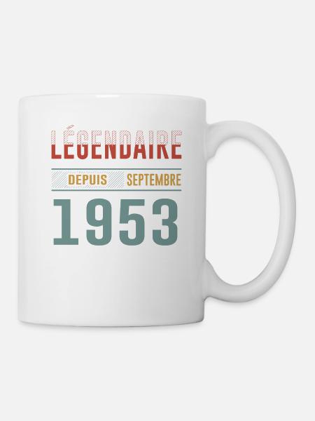 Légendaire Depuis Septembre 1953 Anniversaire - Mug blanc - blanc