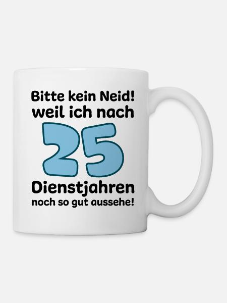 Dienstjubiläum 25 Jahre Firmenjubiläum Geschenk - Tasse - Weiß