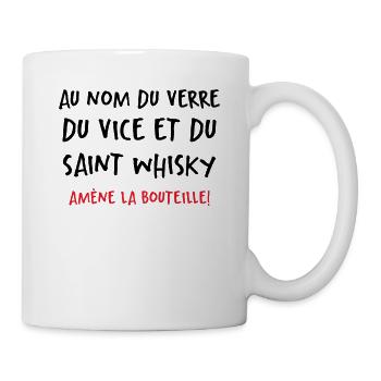 Au Nom Du Verre Du Vice Et Du Saint Whisky - Mug blanc - blanc - Droite