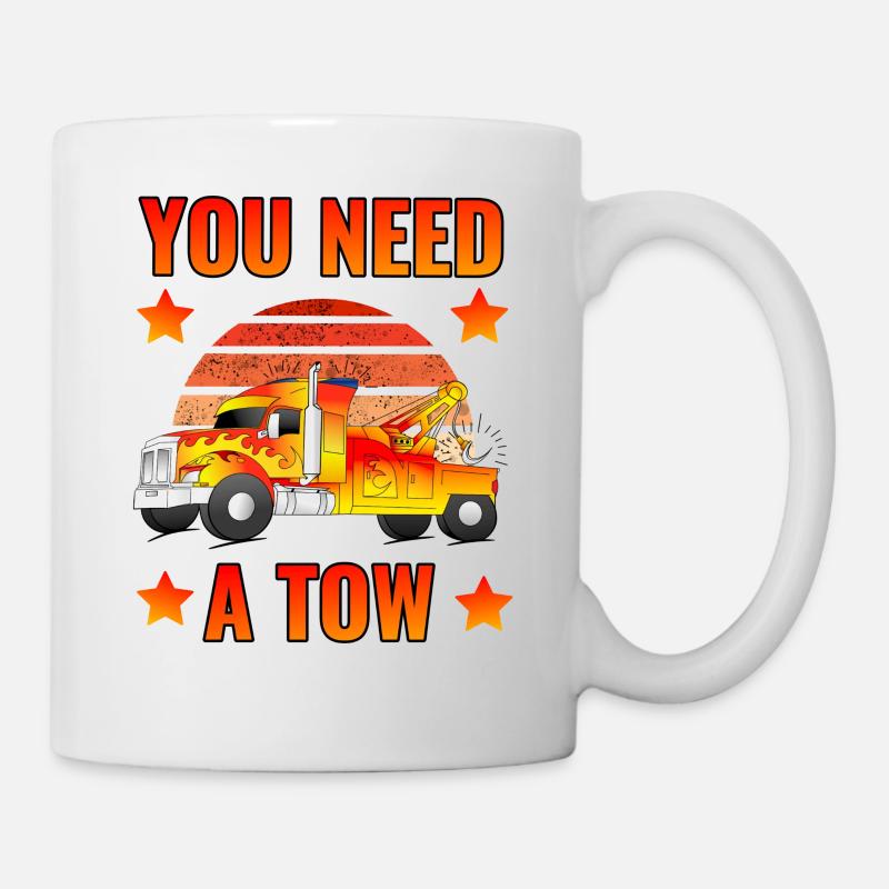 Tow truck operator tow truck driver - Mug - white