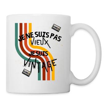 Je Ne Suis Pas Vieux Je Suis Vintage Cadeau Papi - Mug blanc - blanc - Droite