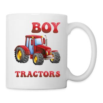 This boy loves tractors! Farmer Kids, Boy - Mug - white - Right