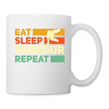 Parkour, Freerunning, Street Workout, Acrobatic - Tasse - Weiß - Rechts
