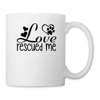 Love saved me dogs - Mug - white - Right
