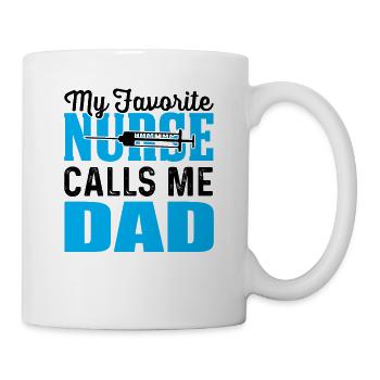 mon infirmière préférée m’appelle papa - Mug blanc - blanc - Droite