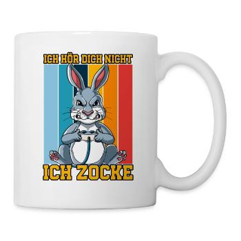 Zocken Gaming Ich Höre Dich Nicht Ich Zocke - Tasse - Weiß - Rechts