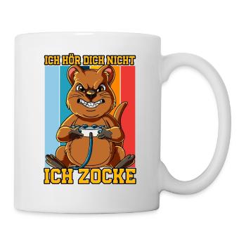 Zocken Gaming Ich Höre Dich Nicht Ich Zocke - Tasse - Weiß - Rechts