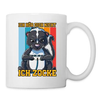 Zocken Gaming Ich Höre Dich Nicht Ich Zocke - Tasse - Weiß - Rechts