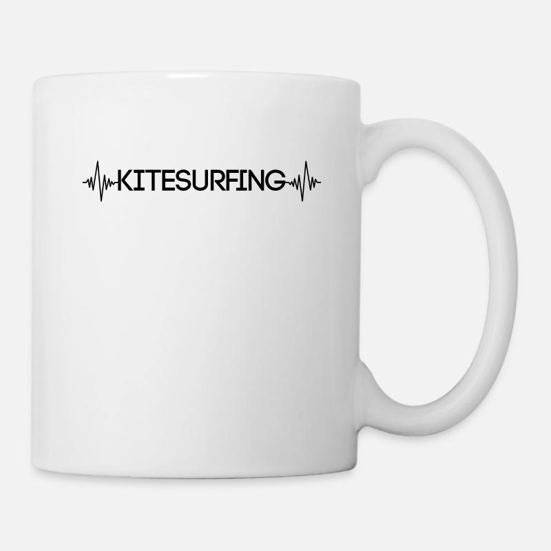 battement de cœur kitesurf - Mug blanc - blanc