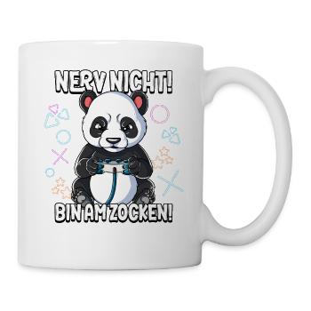 Zocken Gaming Nerv Nicht Bin Am Zocken - Tasse - Weiß - Rechts