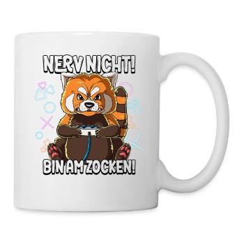 Zocken Gaming Nerv Nicht Bin Am Zocken - Tasse - Weiß - Rechts