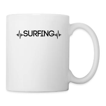 Surfen Herzschlag - Tasse - Weiß - Rechts
