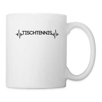 Tischtennis Herzschlag - Tasse - Weiß - Rechts