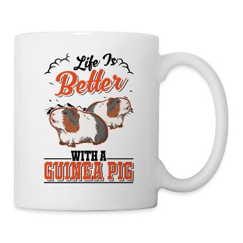 La vie est meilleure avec un cochon d’Inde Meerschweinchen - Mug blanc - blanc - Droite