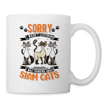 Siamkatze Siamesische Katze Siam Cat - Tasse - Weiß - Rechts