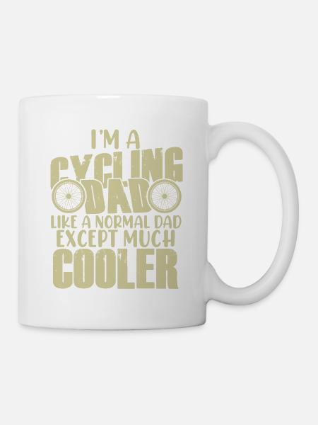 biker dad papa - Tasse - Weiß