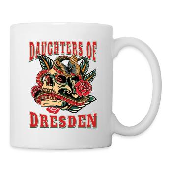 Dresden Frau Geschenk daughters of Dresden Blumen - Tasse - Weiß - Rechts