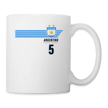 Argentina Albiceleste Football Fan Jersey - Mug - white - Right