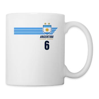 Argentina Albiceleste Football Fan Jersey - Mug - white - Right