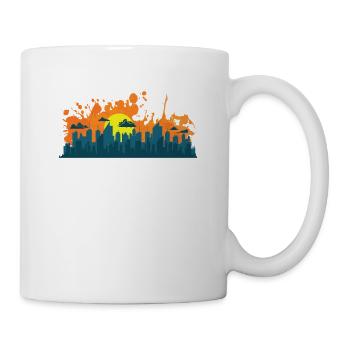 Skyline avec Graffiti Building City - Mug blanc - blanc - Droite