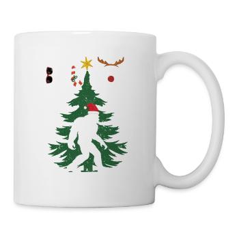 Believe Bigfoot Sasquatch Yeti Weihnachtsmütze - Tasse - Weiß - Rechts