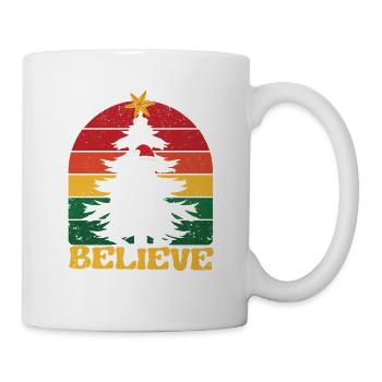 Croyez Bigfoot Sasquatch Yeti Chapeau de Noël - Mug blanc - blanc - Droite