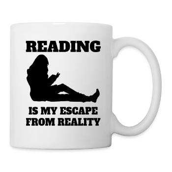 Lesen Buchliebhaber Bücher Geschenk Buch Leser - Tasse - Weiß - Rechts