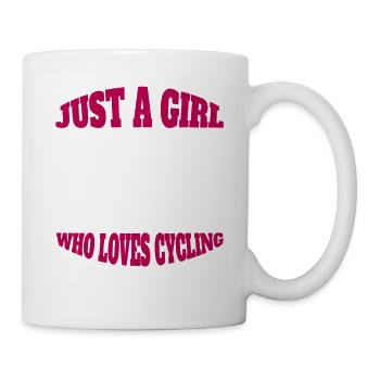 Bicycle Woman Cycling Girl Mountain Bike Cycling - Mug - white - Right