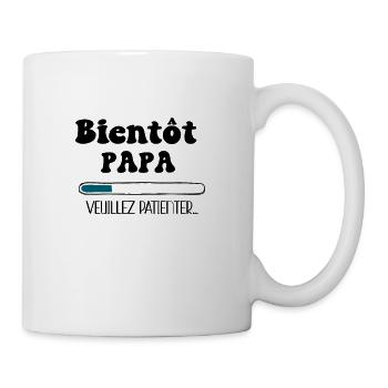 Bientôt Papa Idée Cadeau Pour Les Futurs Papas - Mug blanc - blanc - Droite