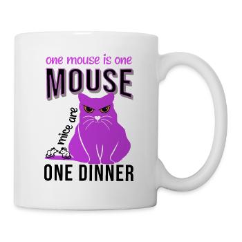 Une souris une souris chat parler mot gros chat - Mug blanc - blanc - Droite