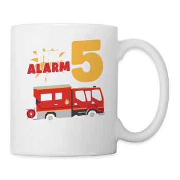 Sound The Alarm I'm 5 | Firefighter Topic - Mug - white - Right