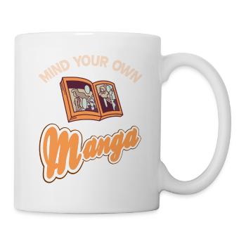 Mind Your Own Manga Funny Retro Manga Lover - Tasse - Weiß - Rechts
