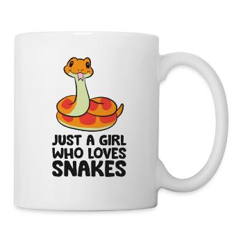 Juste une fille qui aime les serpents - Mug blanc - blanc - Droite