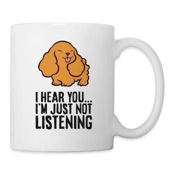 Je vous entends, je n’écoute tout simplement pas Cocker Spaniel - Mug blanc - blanc - Droite