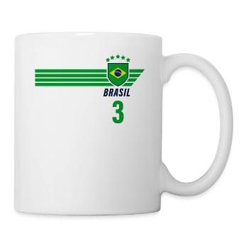 Brazil Brazilian Seleção Football Fan Jersey - Mug - white - Right