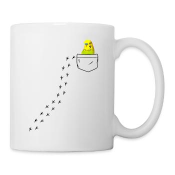Budgie Chest Bag Motif Welli Gift - Mug - white - Right