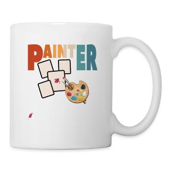 Painter Papa Artist Design for Father's Day - Mug - white - Right