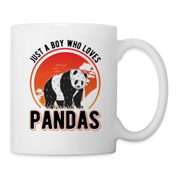 Just a Boy who loves Pandas - Tasse - Weiß - Rechts