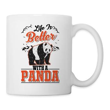 Life is better with a Panda - Mug - white - Right